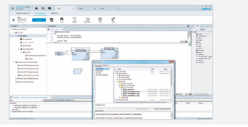 Software de puesta en funcionamiento de sistemas Festo Automation Suite: Codesys